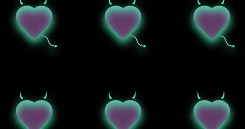 Devil love. Valentine Day concept Stock Footage 297006923