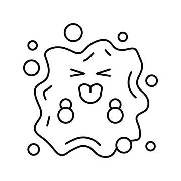 Devil monster alien line icon vector illustration 스톡 일러스트