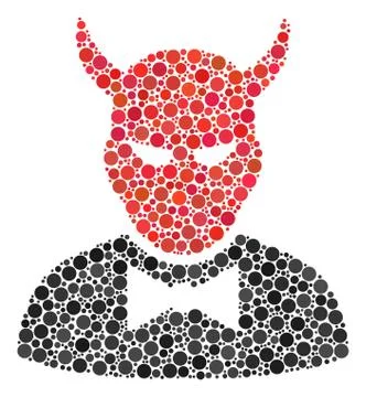 Devil Mosaic of Dots Stock Illustration