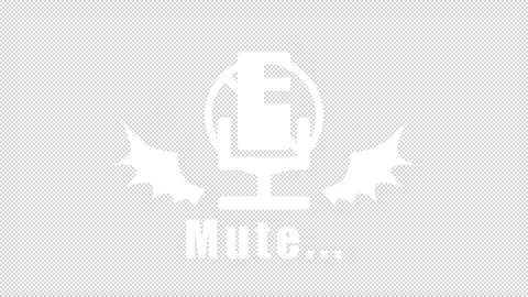 Devil mute icon Text animation 1080p - 30 fps - Alpha Channel Stock Footage 256201307
