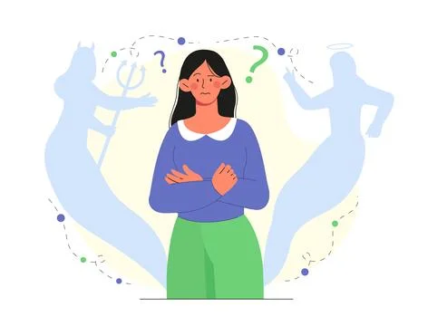 Devil or angel vector concept イラスト素材