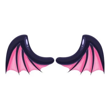 Devil or demon wings spreading on white background Stock Illustration