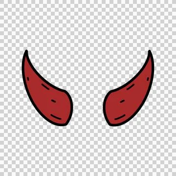Devil red horn logo icon Stock Illustration