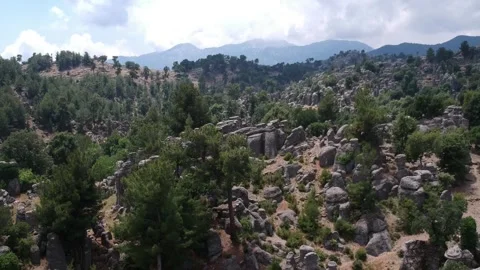 Devil rocks tourist Turkey, drone shoot Video stock 304726696