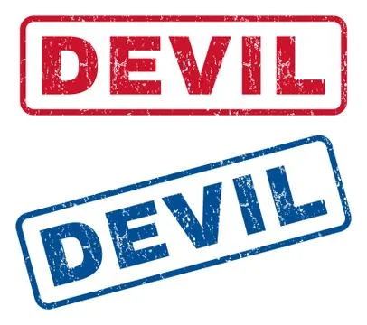 Devil Rubber Stamps Stockillustratie