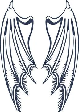 Devil s wings Illustration of devil s wings isolated on white background C... Stock Photos