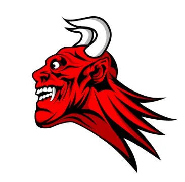 Devil satan head mascot Stock Illustration