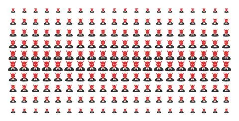 Devil Shape Halftone Pattern Stock Illustration