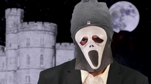 Devil skeleton halloween figure, 4K ProRes Stock Footage 164642060