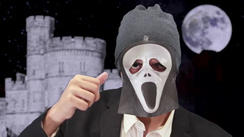 Devil skeleton halloween figure, 4K ProRes Stock Footage 164642703