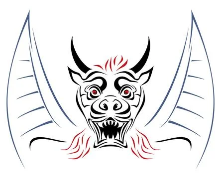 Devil on sketch Stock Illustration