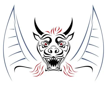 Devil on sketch Illustration of devil with horns and wings Copyright: xZoo... Stock Photos