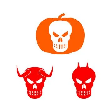 Devil skulls Stock Illustration