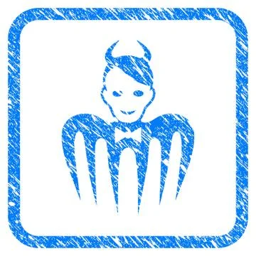 Devil Spectre Framed Stamp 库存插图