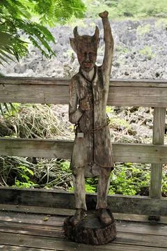 Devil Statue At Hell Cayman 写真素材
