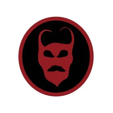  Devil Symbol Logo Graphic style illustration blind demon character logo w... Stock Photos