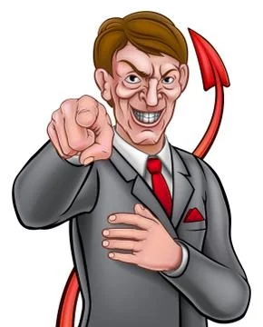 Devil Tail Business Man Stock Illustration