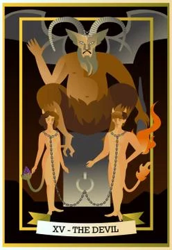 Devil tarot card Stock Illustration