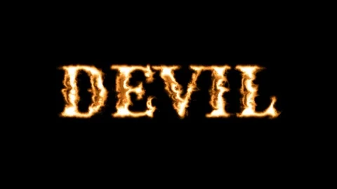 Devil Text Effect Stock Footage 336838755