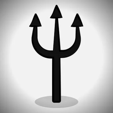 Devil trident image Illustrazione stock