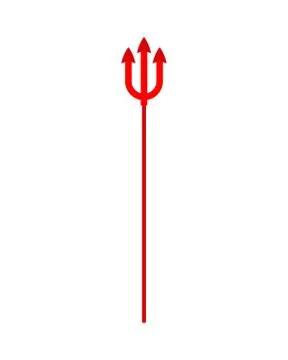 Devil trident isolated. Evil Satan weapon. vector illustration Stock Illustration