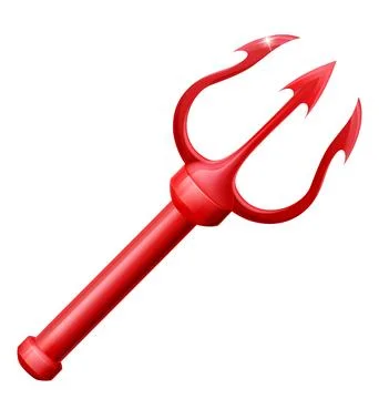 Devil Trident Pitchfork Cartoon Pitch Fork Stock Illustration