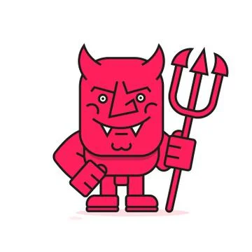 Devil Vector Suitable For Greeting Card, Poster Or T-shirt Printing. 스톡 일러스트