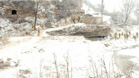 Devil village was bombed Video stock 235265881