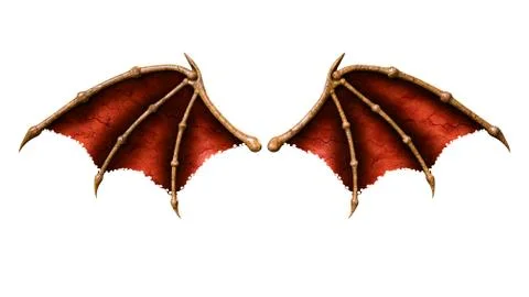 Devil Wings, Demon Wing Plumage Stock Illustration