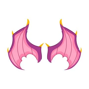 Devil wings dragon cartoon vector illustration Illustrazione stock