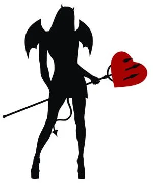 Devil woman Stock Illustration