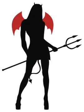 Devil woman Stock Illustration
