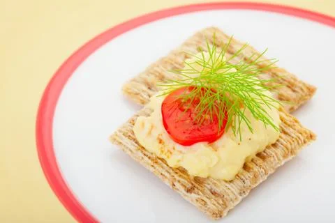 Deviled egg cracker 스톡 사진