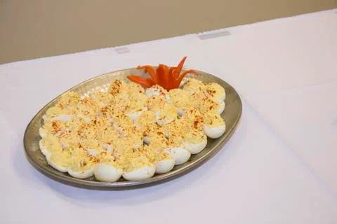Deviled egg platter Fotos de archivo