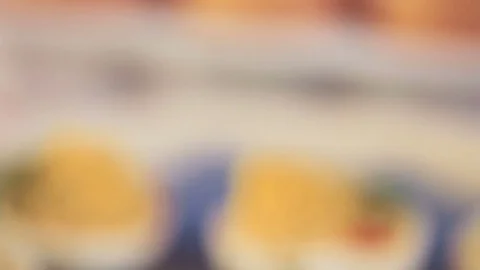 Deviled eggs garnished with fresh dill. Stock Footage