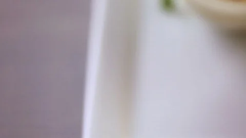 Deviled eggs garnished with green onions and bacon. Stock Footage