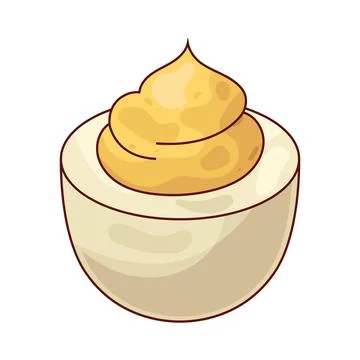 Deviled Eggs illustration Stock Illustration