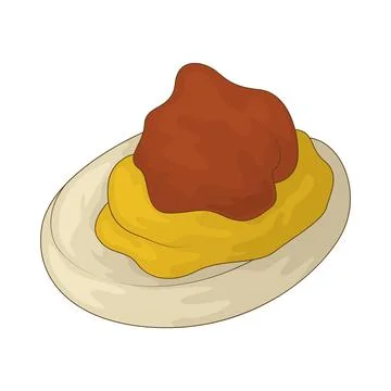 Deviled Eggs illustration Stock Illustration