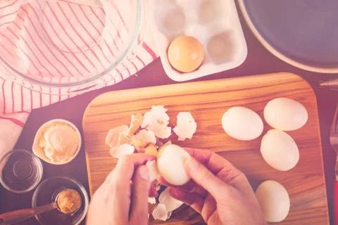 Deviled eggs Stock Photos