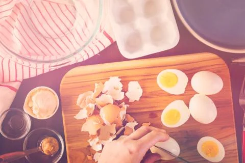 Deviled eggs Stock Photos
