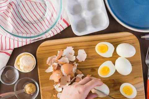 Deviled eggs Stock Photos