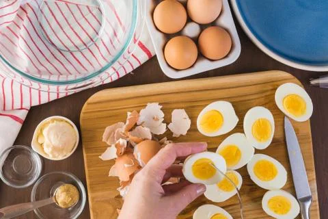 Deviled eggs Stock Photos