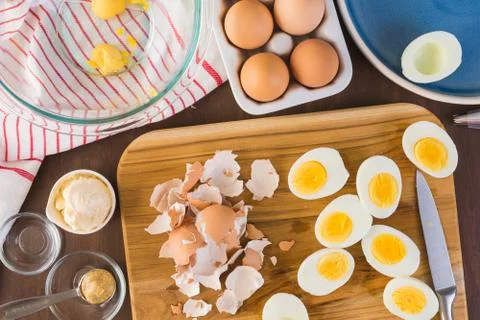 Deviled eggs Stock Photos