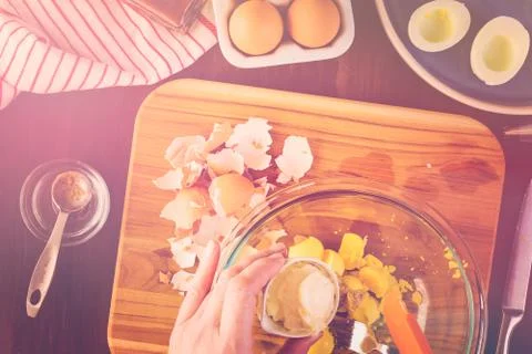 Deviled eggs Stock Photos