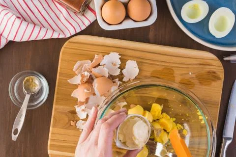 Deviled eggs Stock Photos