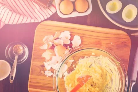 Deviled eggs Stock Photos