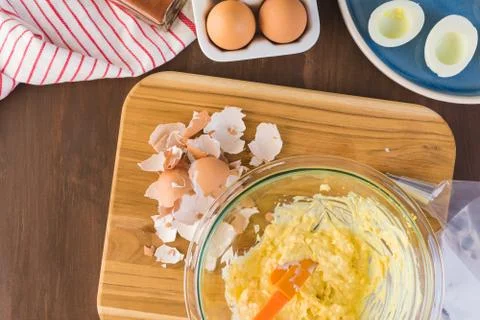 Deviled eggs Stock Photos