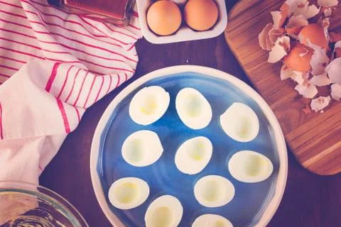 Deviled eggs Stock Photos