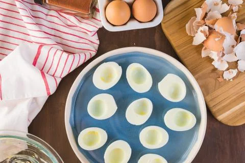 Deviled eggs Stock Photos