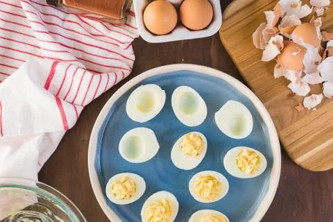 Deviled eggs Stock Photos
